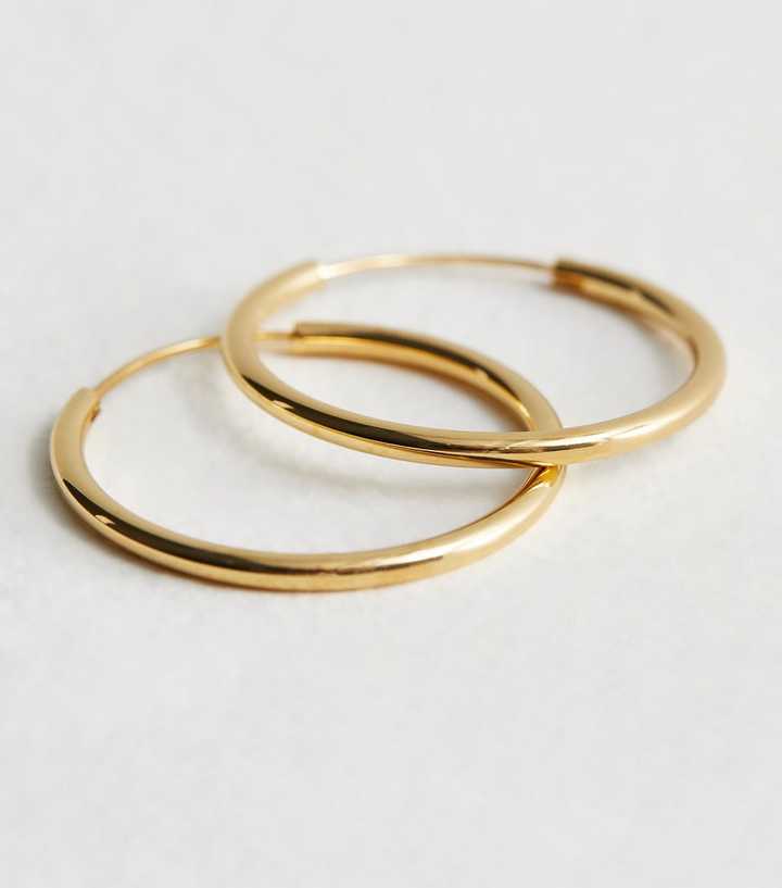 Thin Hoop Earrings Large (30mm) Gold Filled