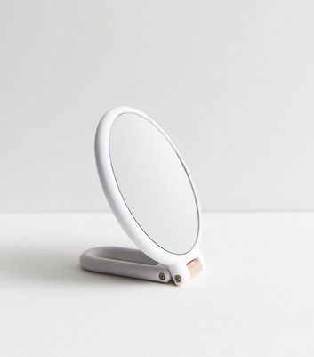 Danielle Creations White Compact Hand Mirror New Look