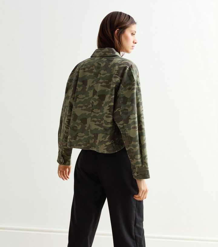 Womens Jackets Cotton On Camo Jacket SASSAFRAS Women Olive Green