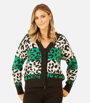 Leopard print chunky on sale cardigan