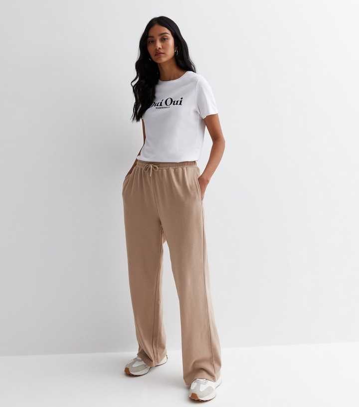 Camel Wide Leg Joggers
