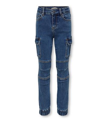 KIDS ONLY Blue Cuffed Cargo Jeans New Look