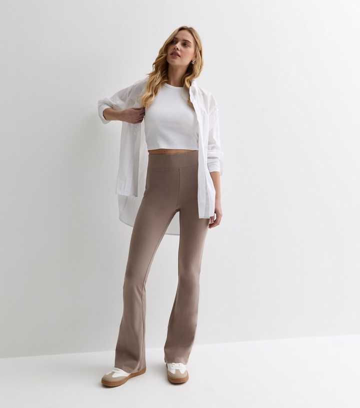 Mink High Waist Flared Leggings