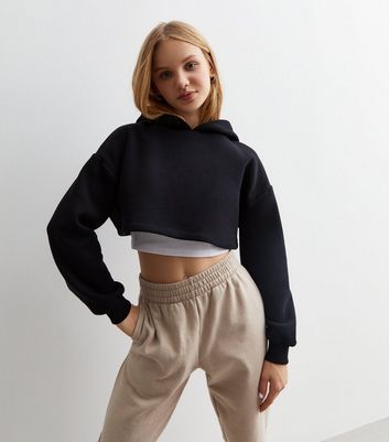 Crop top hoodie new look online