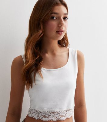 White deals bralette shirt