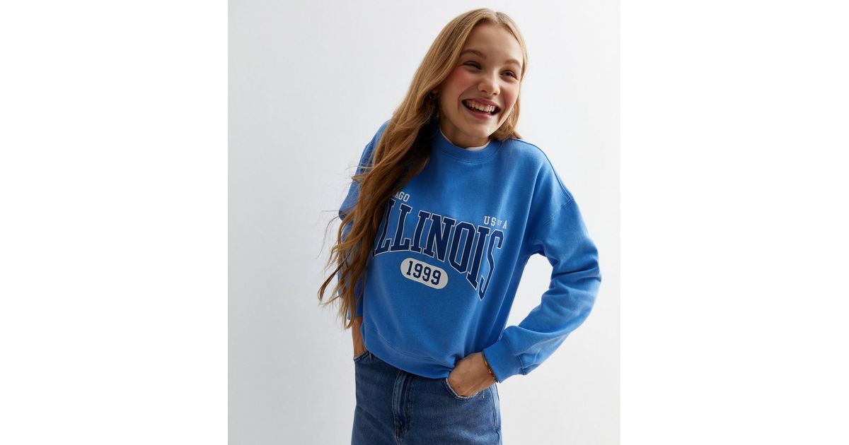 Girls Clothing New Look Blue Sweatshirt Girls Bright Blue Illinois