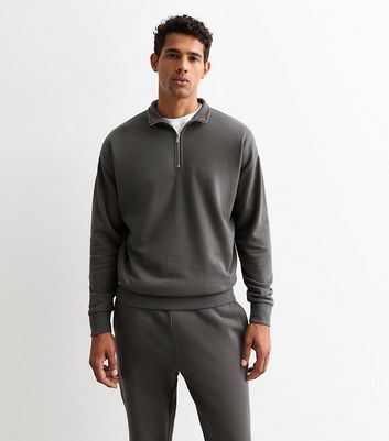 Dark grey quarter zip sale