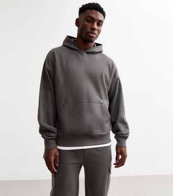 Dark grey oversized hoodie sale