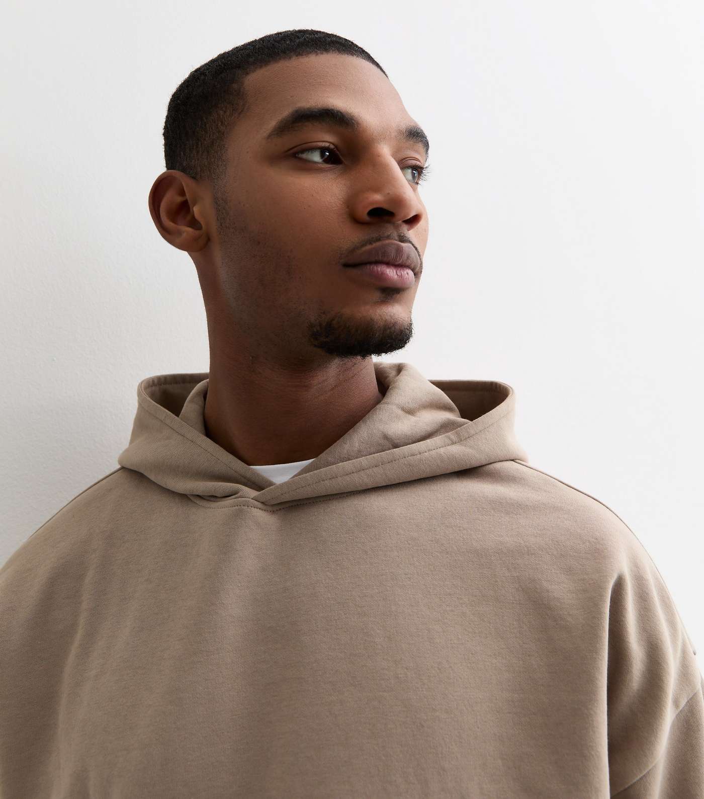 Mid Brown Pocket Front Oversized Hoodie  Image 2