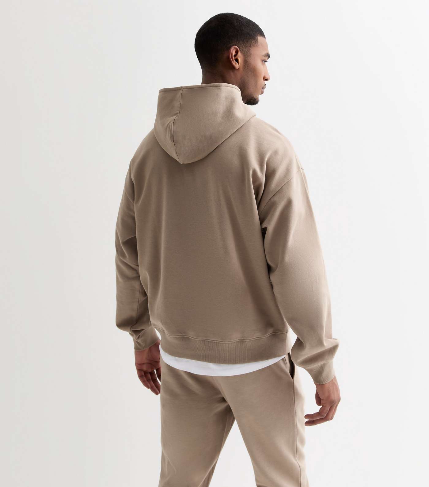 Mid Brown Pocket Front Oversized Hoodie  Image 4