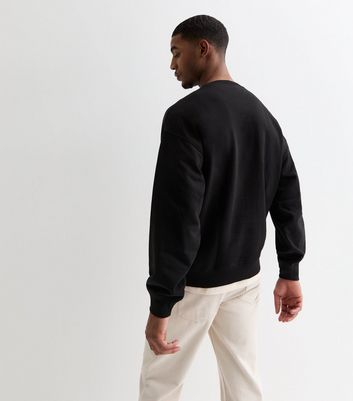 Men's black sale crew neck sweatshirt