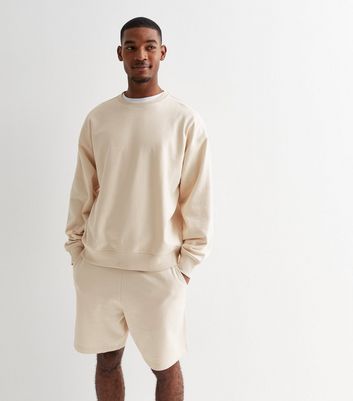 Off White Oversized Crew Neck Sweatshirt New Look