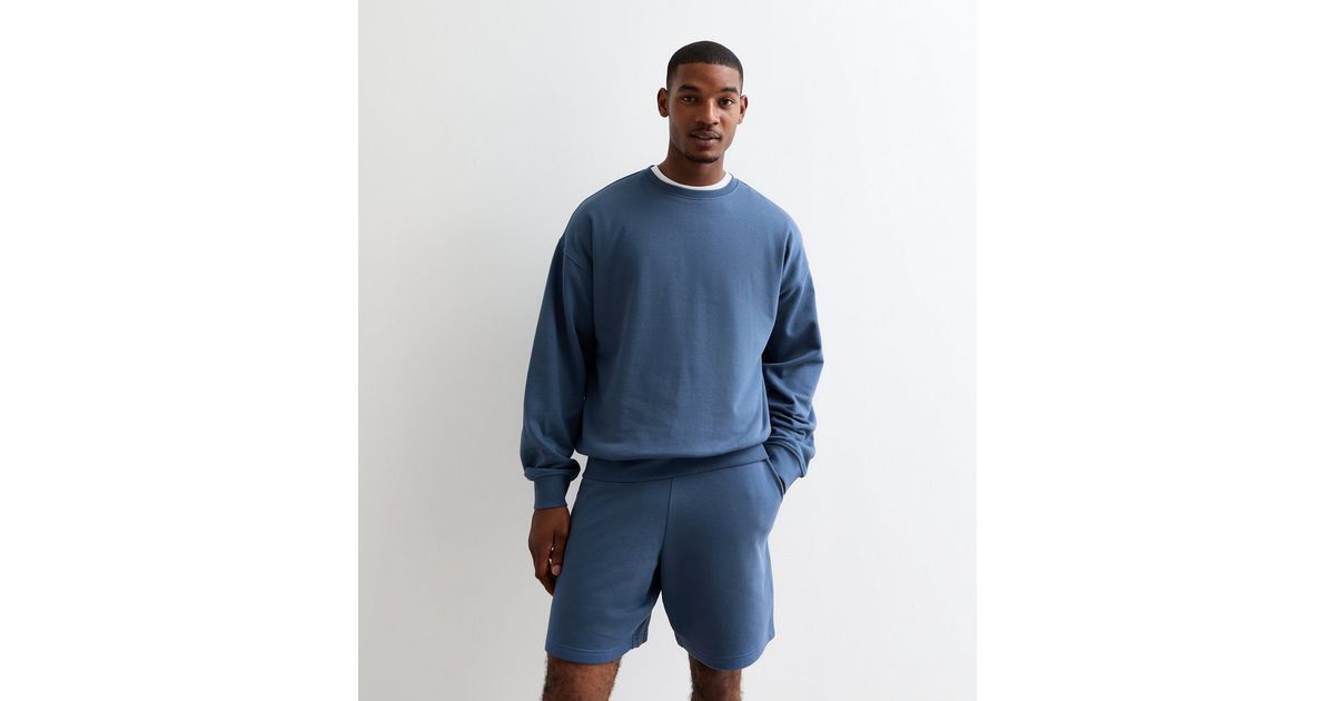 Oversized Graphic Sweatshirt with Donald Character Print - Blue main image 1