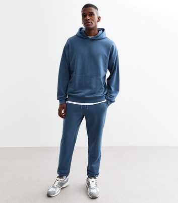 Blue Regular Fit Jersey Joggers