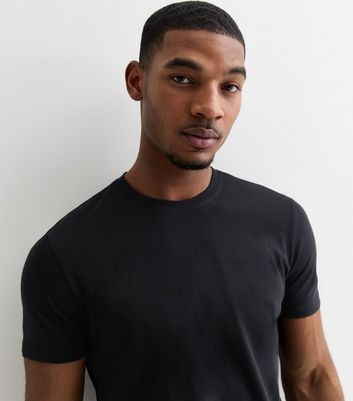 Men's Black Crew Neck T-Shirt New Look