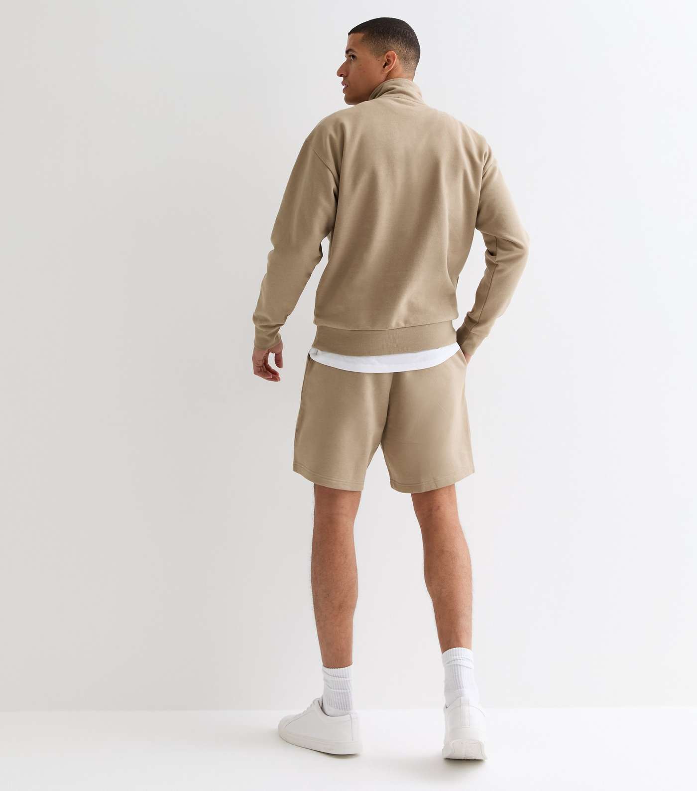 Mink Relaxed Fit Drawstring Jersey Shorts Image 4