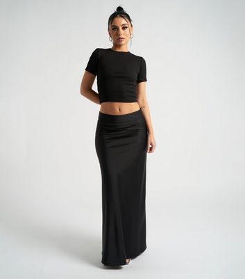 Satin maxi skirt new cheap look