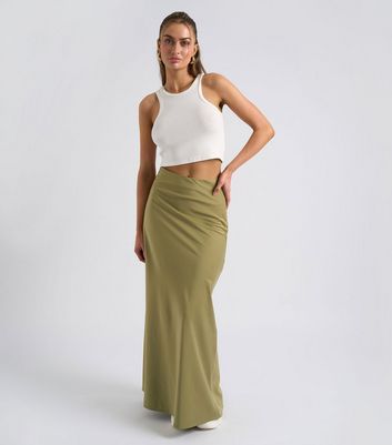 Long khaki skirts 2025 18 inch drop