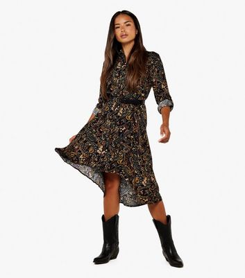 Black paisley dress sale