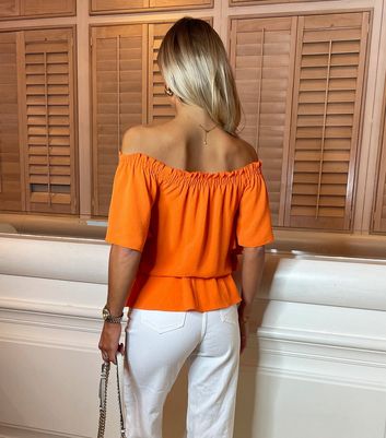 AX Paris Orange Bardot Top New Look