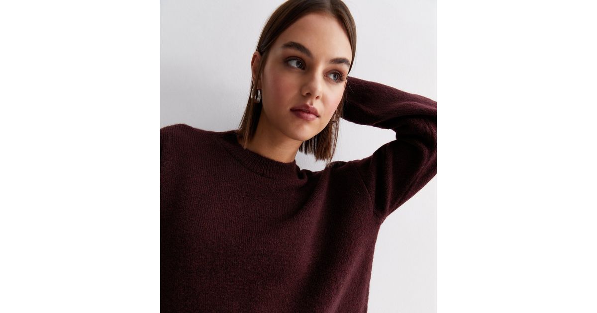 4090 Burgundy Shoulder Patch Jumper 