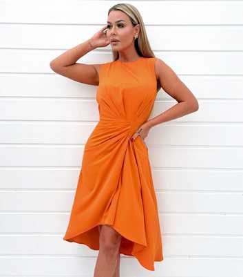 Orange Floral Dresses for Women