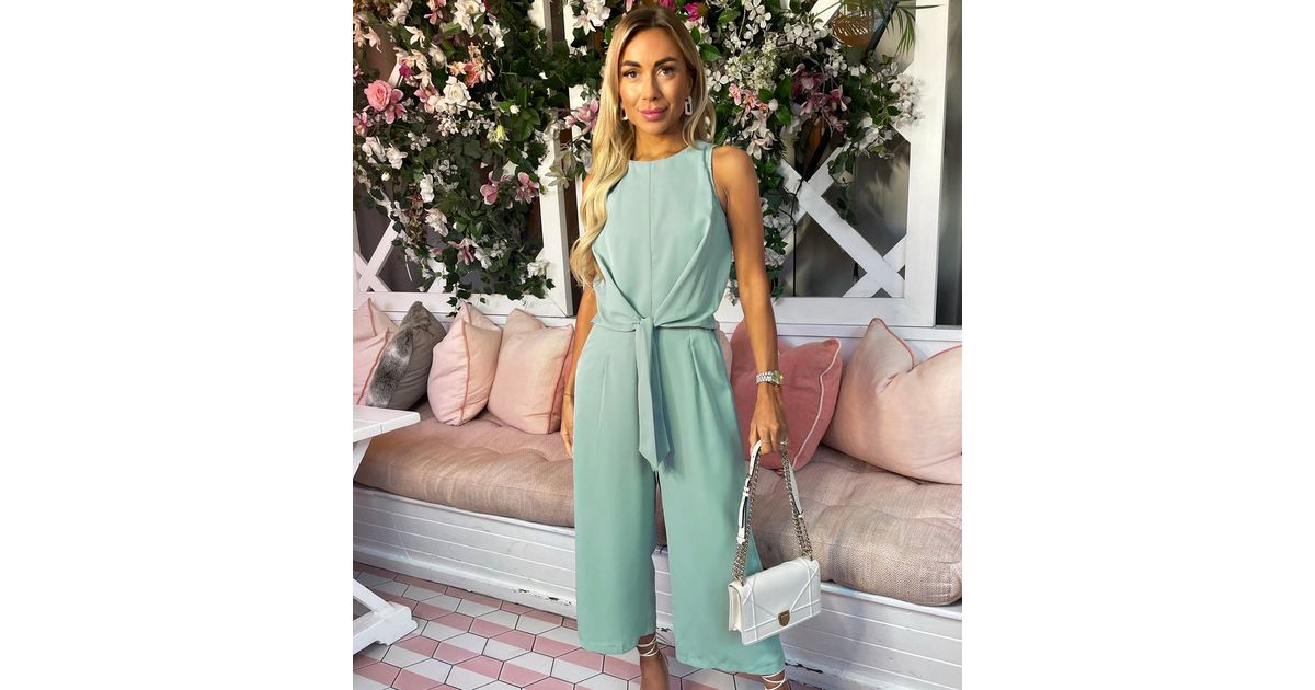 Combinaison Sandro Paris Vert Menthe - Avec Ceinture - Taille 34 - Neuf Sans étiquettes