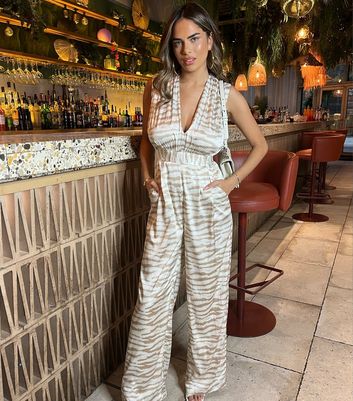 New look animal print jumpsuit online