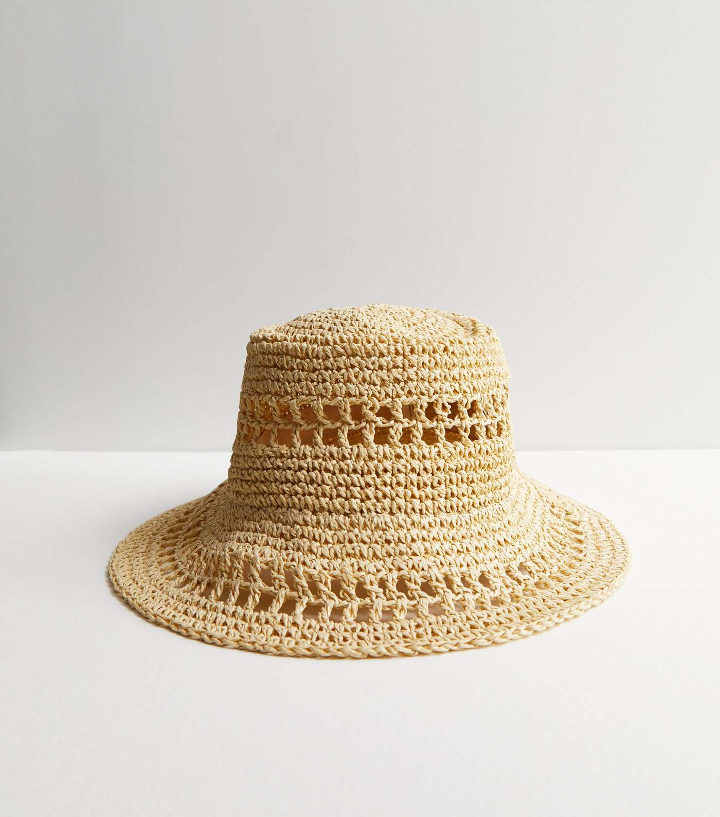 Stone Straw Effect Crochet Packable Bucket Hat Image 2