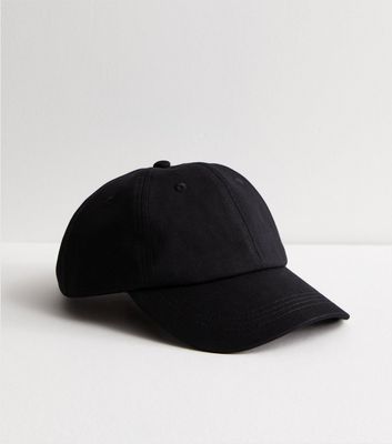 Black cotton cap on sale