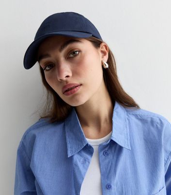 Navy Plain Cotton Cap New Look