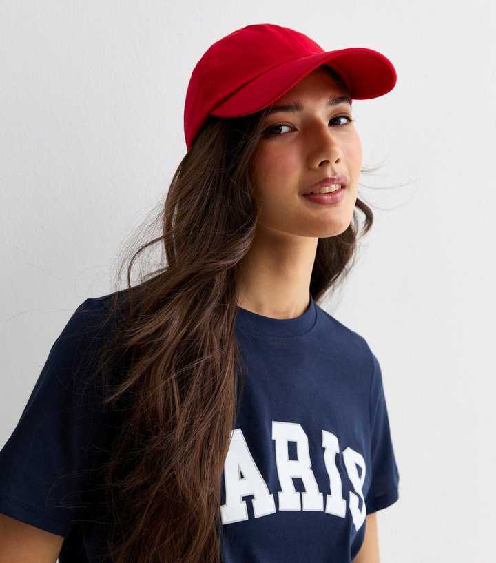 Red Plain Cotton Cap 