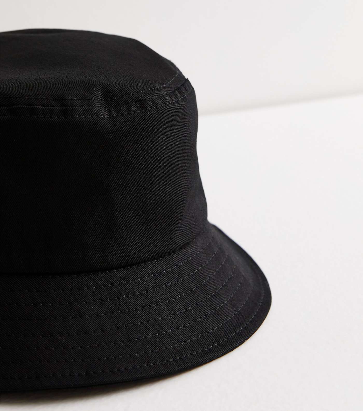 Black Cotton Bucket Hat Image 3