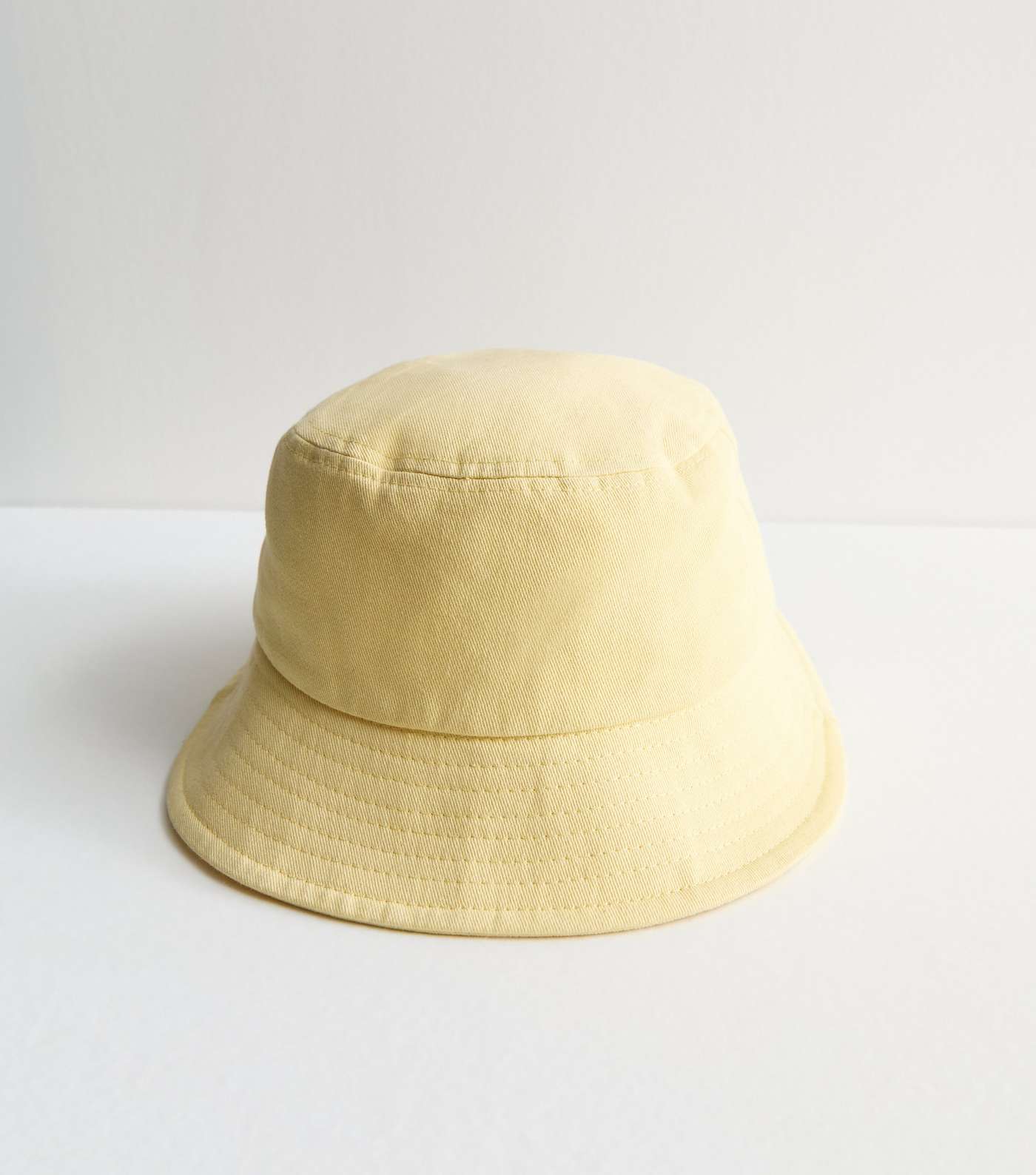 Pale Yellow Cotton Bucket Hat Image 2