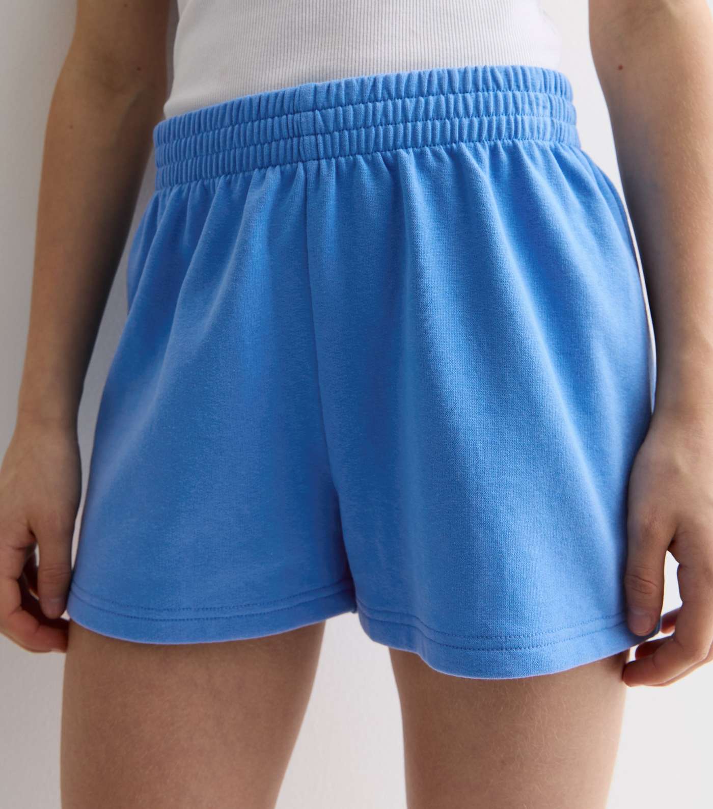 Girls Blue Jogger Shorts Image 2