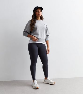 Petite Dark Grey Seamless Leggings New Look