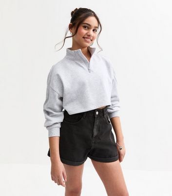 Girls Black Mom Shorts New Look
