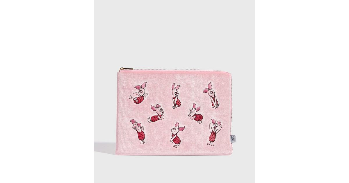 Skinnydip Pink Disney Piglet Laptop Case | New Look
