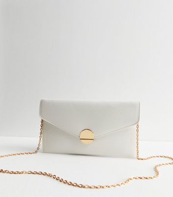 White envelope clutch on sale bag