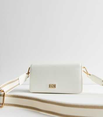 White Leather-Look Cross Body Bag