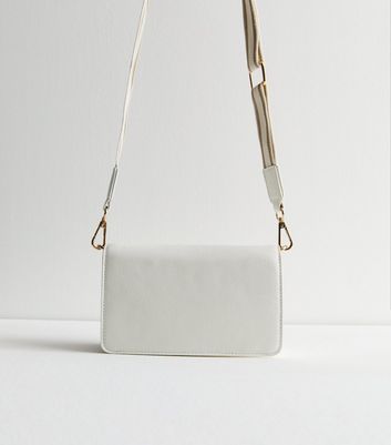 White Leather Look Cross Body Bag New Look