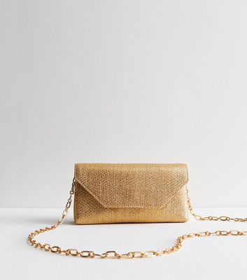 New look cheap gold clutch