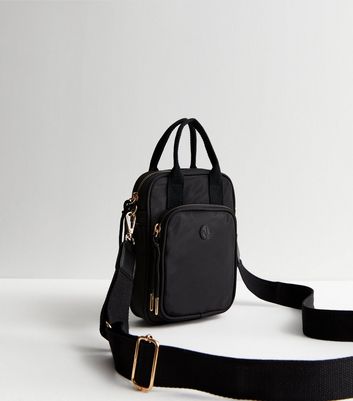 Black Mini Messenger Cross Body Bag | New Look