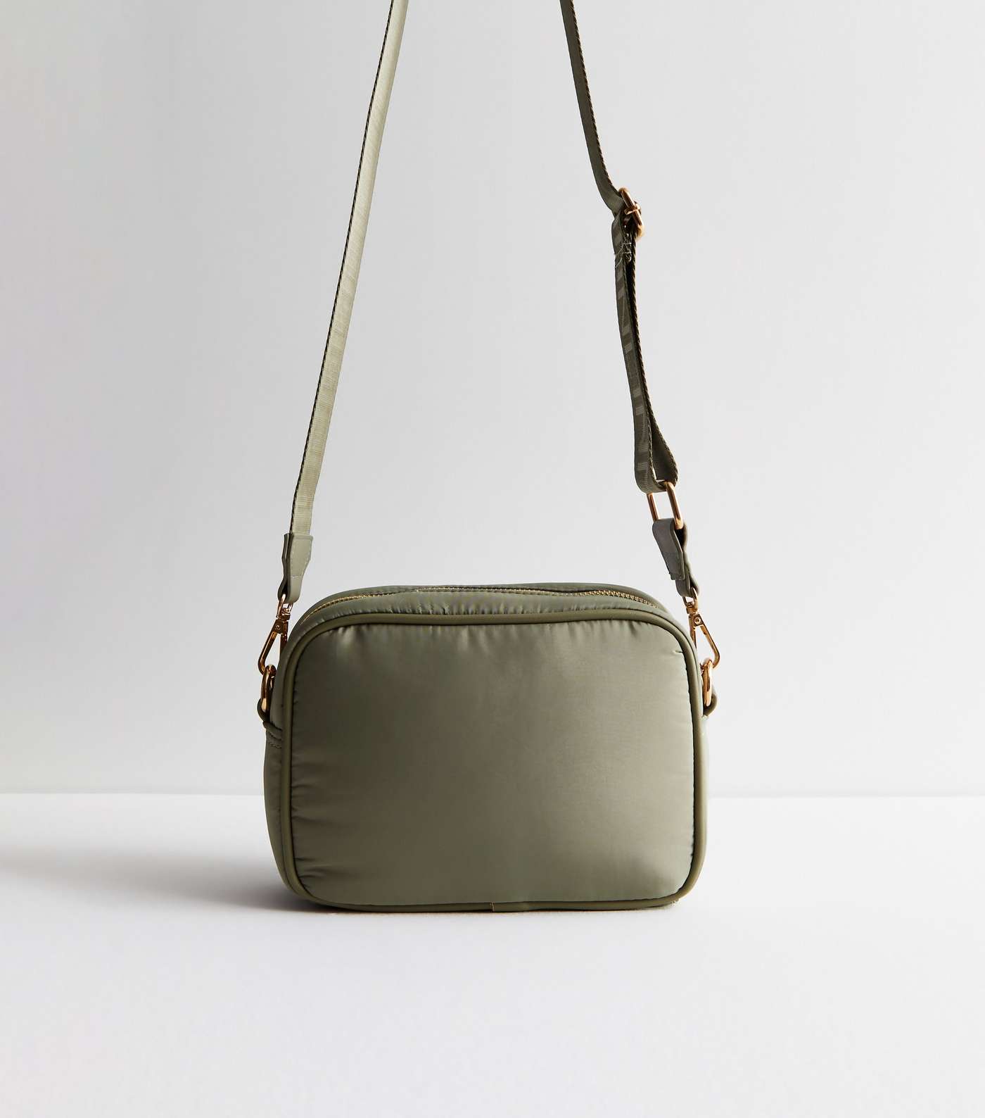Olive Quilted Camera Cross Body Bag Image 4
