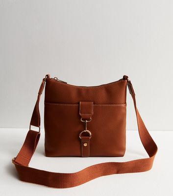 Tan leather messenger outlet bag women's