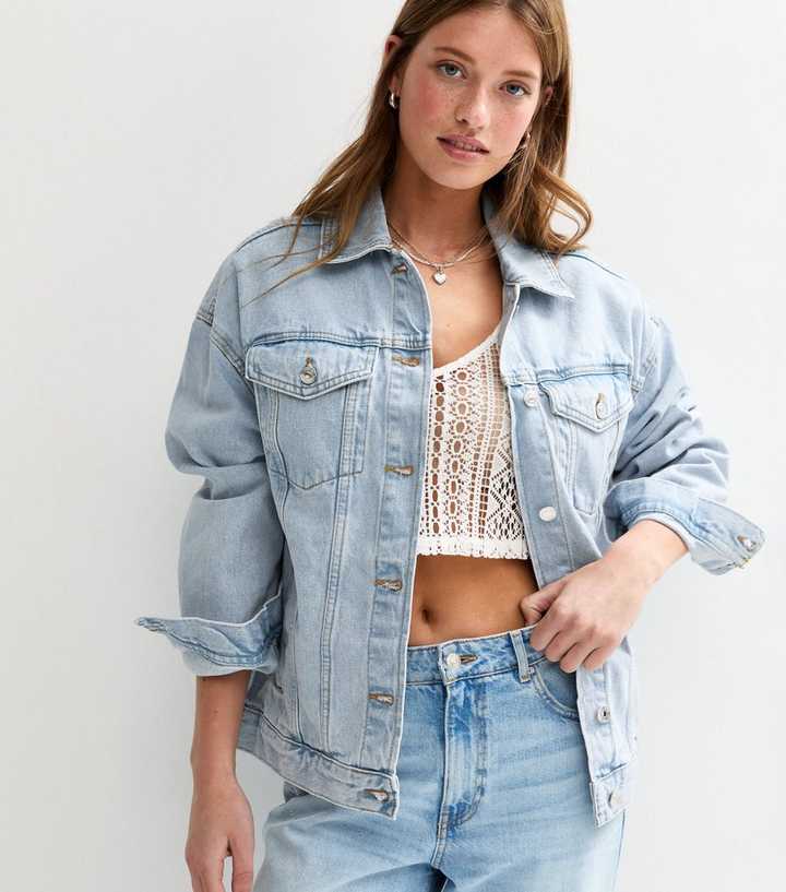 Pale Blue Oversized Denim Jacket