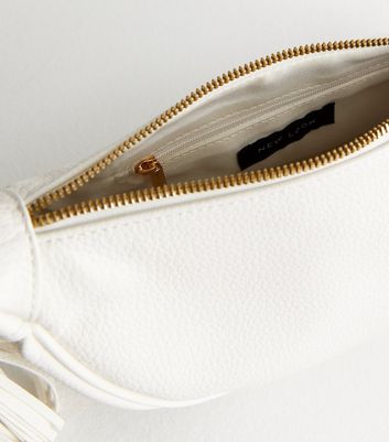 Cream Leather-Look Sling Cross Body Bag New Look