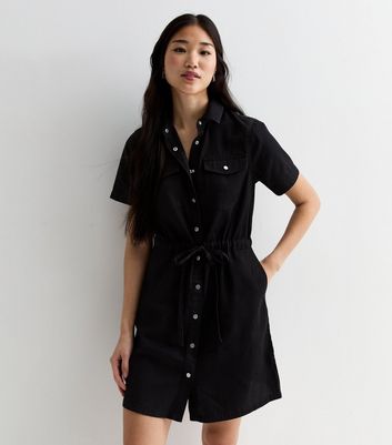 New look outlet denim dress sale