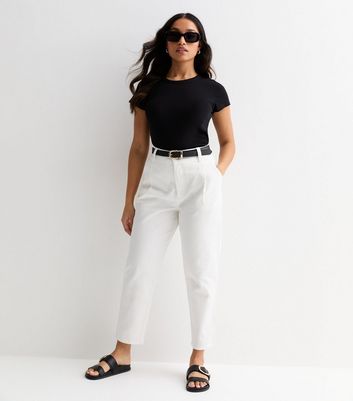 Tailor To You' Belted High Waisted Trousers in White | Oh these? They're N  E W 🙌 UK Next Day & US 48-Hour Express Delivery: bit.ly/2twgHc4 | By Oh  PollyFacebook