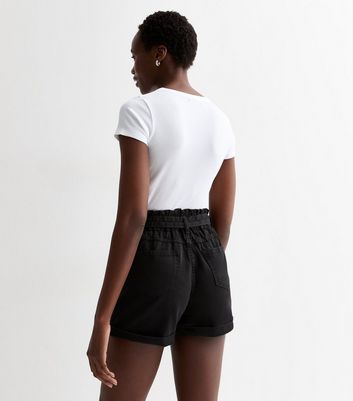 Black high shorts best sale